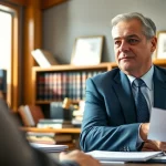 Grand Junction Personal Injury Lawyer consulting with a client in a professional office setting.