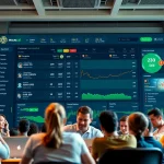 Engaging kèo nhà cái platform with real-time betting odds, dynamic users, and a vibrant atmosphere.