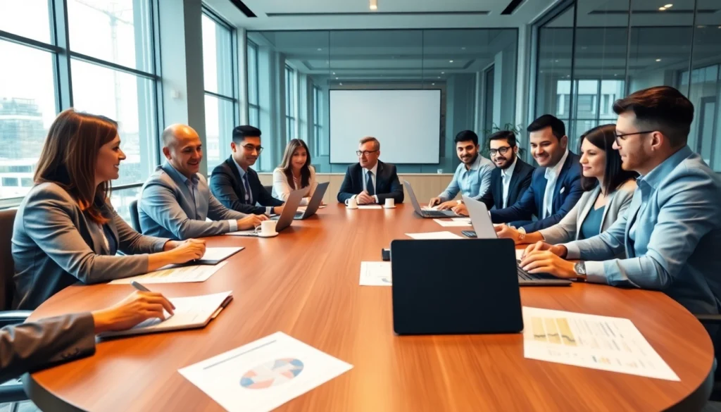 Discussing the advantages of a luxembourg holding company in a modern office.