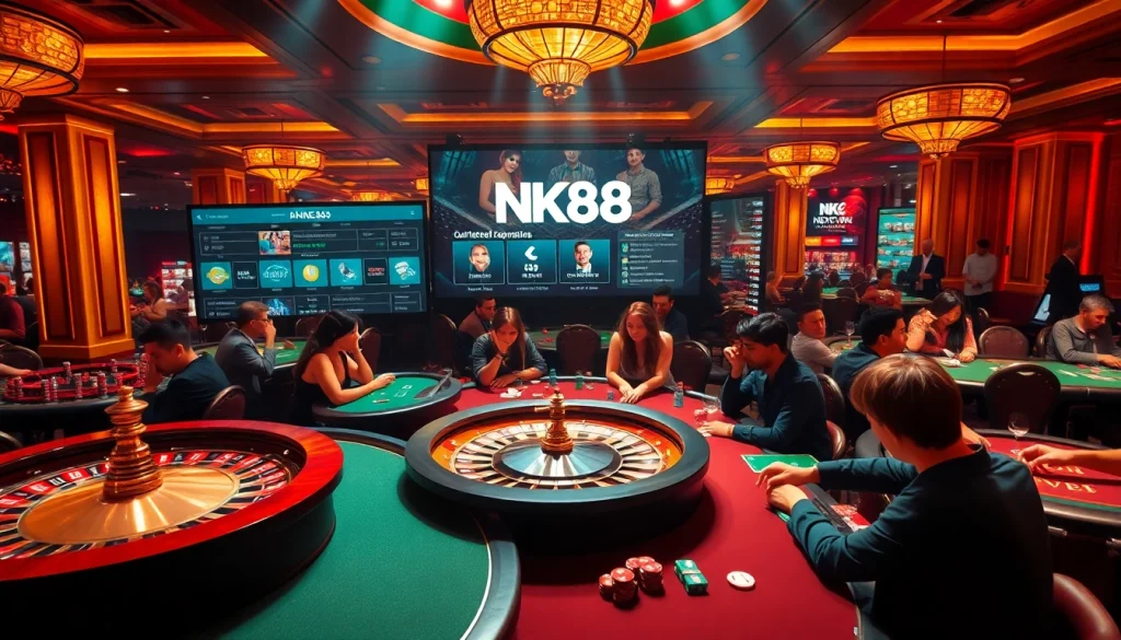 Experience the thrill of NK88 as players engage in exciting casino games.