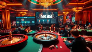 Experience the thrill of NK88 as players engage in exciting casino games.
