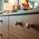 Stylish chest of drawers in a contemporary bedroom, featured with elegant design elements.
