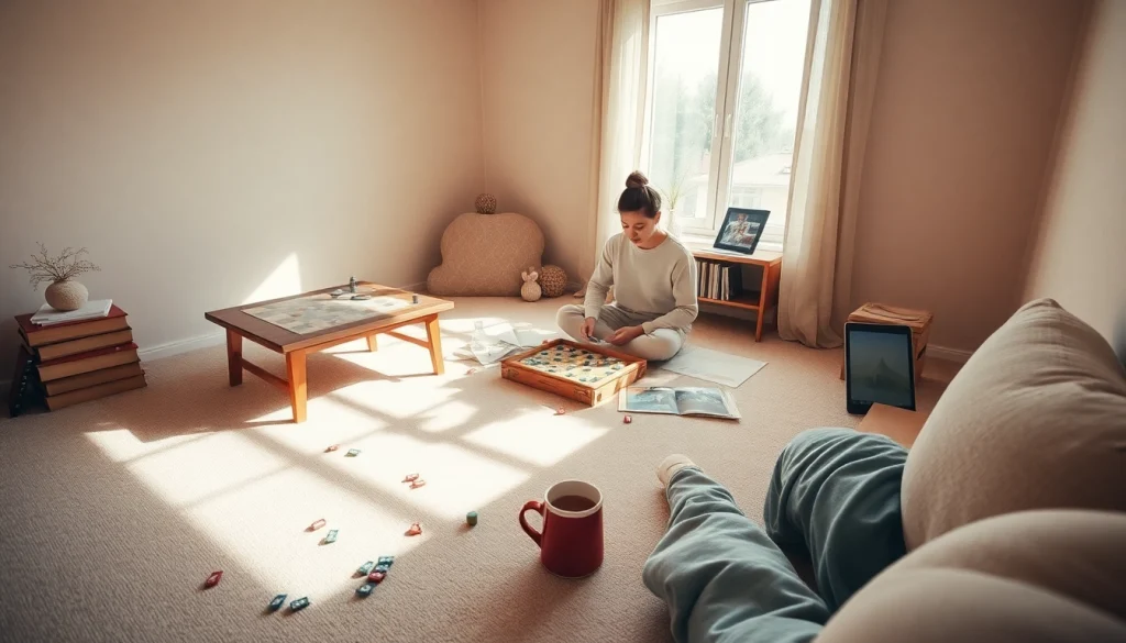 Engaging solo activities featuring various games to play by yourself, emphasizing relaxation and focus.