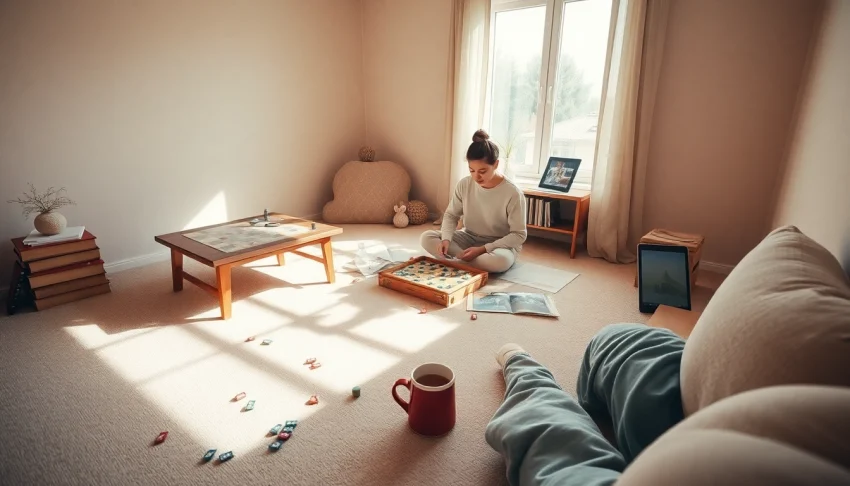 Engaging solo activities featuring various games to play by yourself, emphasizing relaxation and focus.