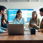 Engage with customer service insights at https://piraminds.com/category/business-consumer-services/ featuring a collaborative team.