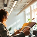 Illuminate your space with innovative lighting solutions in a vibrant workspace.