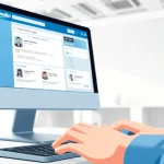 Using linkedin email scraper to extract emails from LinkedIn profiles in a digital workspace.
