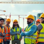 Showcasing construction training programs, workers actively participate in skill development at a job site.