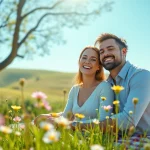 Capture the essence of love through light & airy photography in a sunlit meadow.