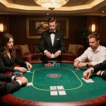 rr88bet showcased in an exclusive high-stakes poker game setting with engaged players and luxurious decor