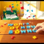 Engage with Word Soup by finding words in a vibrant letter grid amidst a cozy setting.