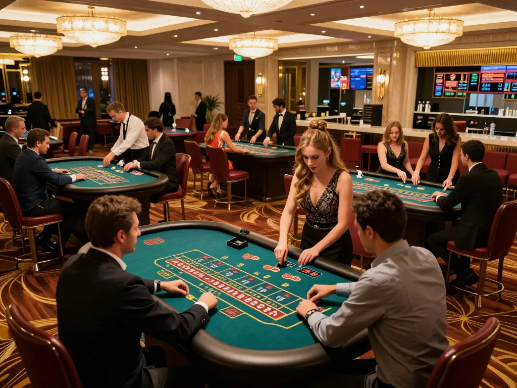 Engaged players at CM88 TRANG CHỦ roulette tables, showcasing vibrant casino atmosphere and betting action