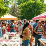 Clarksburg events showcasing a vibrant outdoor gathering with diverse participants enjoying local crafts.