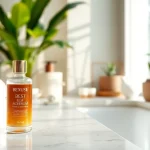Applying the best EGF serum amidst a serene spa-like atmosphere for rejuvenated skin.