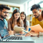 Engage with our Exam help service featuring students collaborating in a focused study environment.