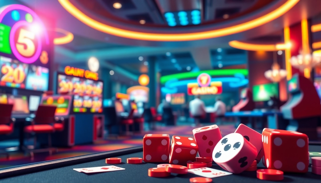 Engaging interface of a Non gamstop casino showcasing diverse games in a vibrant digital setting.