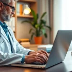 Engage in a low cost telemedicine consultation with a professional doctor in a cozy setting.