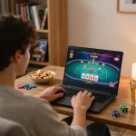 Engaging online casinos in Canada reddit gaming scene with player at laptop