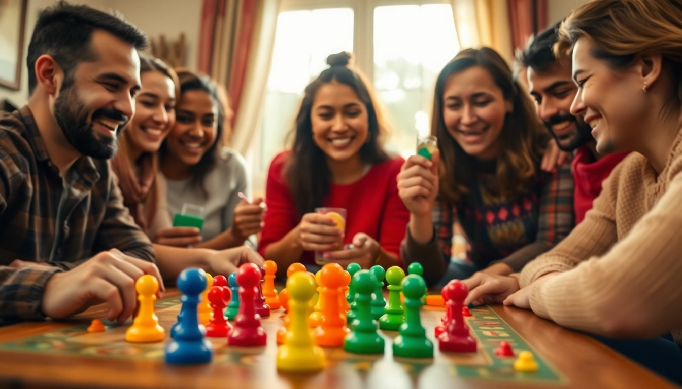 Enjoying a lively game session of daman games with friends in a cozy setting.