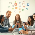 フォロワー購入の戦略会議をする若い大人たちの様子