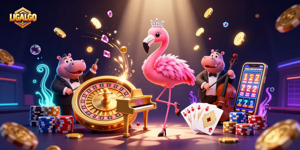 LIGALGO's vibrant casino scene brings excitement with interactive elements and colorful characters.