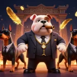 Experience the excitement of 888vnd com through a lively casino illustration with dynamic characters and rich casino elements.