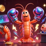 Experience thrilling gameplay with IDCWIN88 as vibrant characters engage with dynamic slot reels and crypto coins.