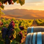 Visit scenic best wineries in California with vibrant vineyards and charming wine barrels.