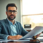 Engaging Modesto Accident Lawyer consulting in a professional setting.