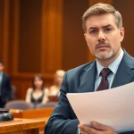 Empowered San Antonio truck accident lawyer arguing a case in court.