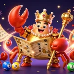 Engage with Link Sunwin's vibrant gaming universe featuring a golden crab emperor, exciting lottery elements, and dynamic casino action.