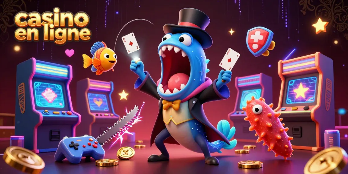 Casino en ligne : illustration d'un poisson-magicien et ses tours captivants.