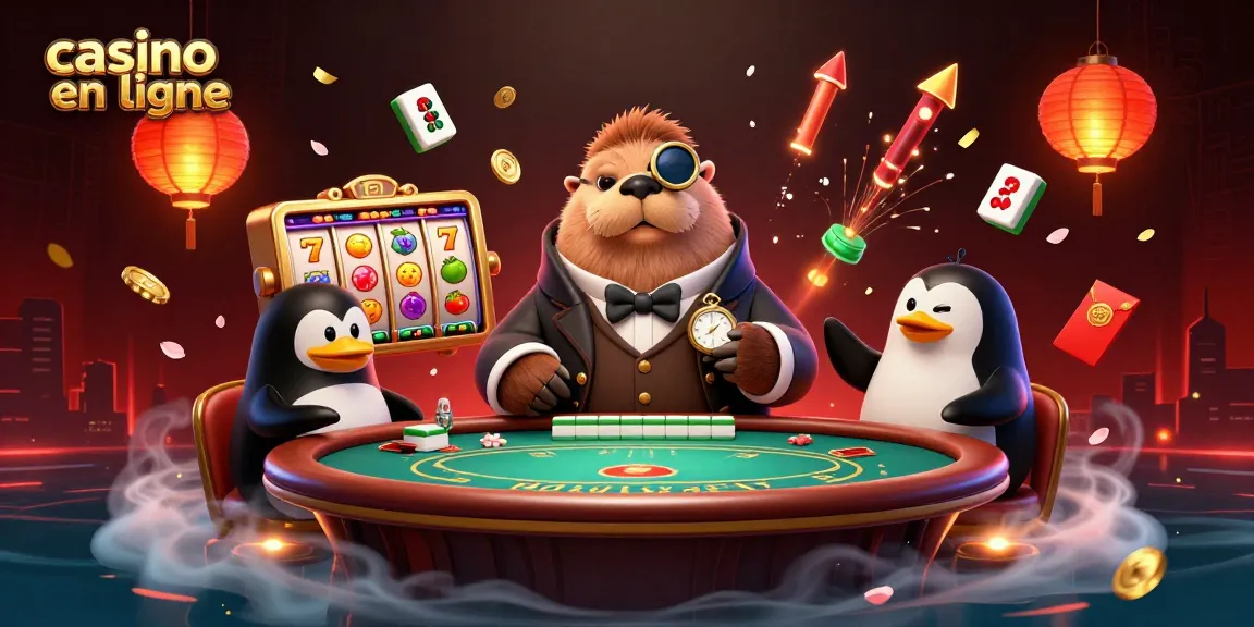 Cette illustration 3D montre le casino en ligne avec un morse victorieux à une table de poker sous-marine.