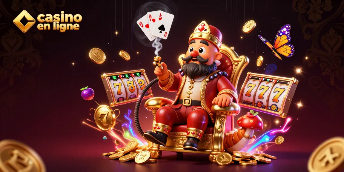 Jouer au casino en ligne avec des machines à sous, jackpot et décor animé.
