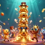 Jouez à des machines à sous et gagnez avec casino en ligne dans une scène animée et colorée.