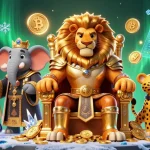 Profitez du casino en ligne avec des personnages de dessin animé dans un décor luxueux.