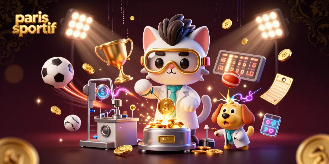 Pariez sur paris sportif avec cette scène animée illustrant un chat scientifique et un assistant canin.