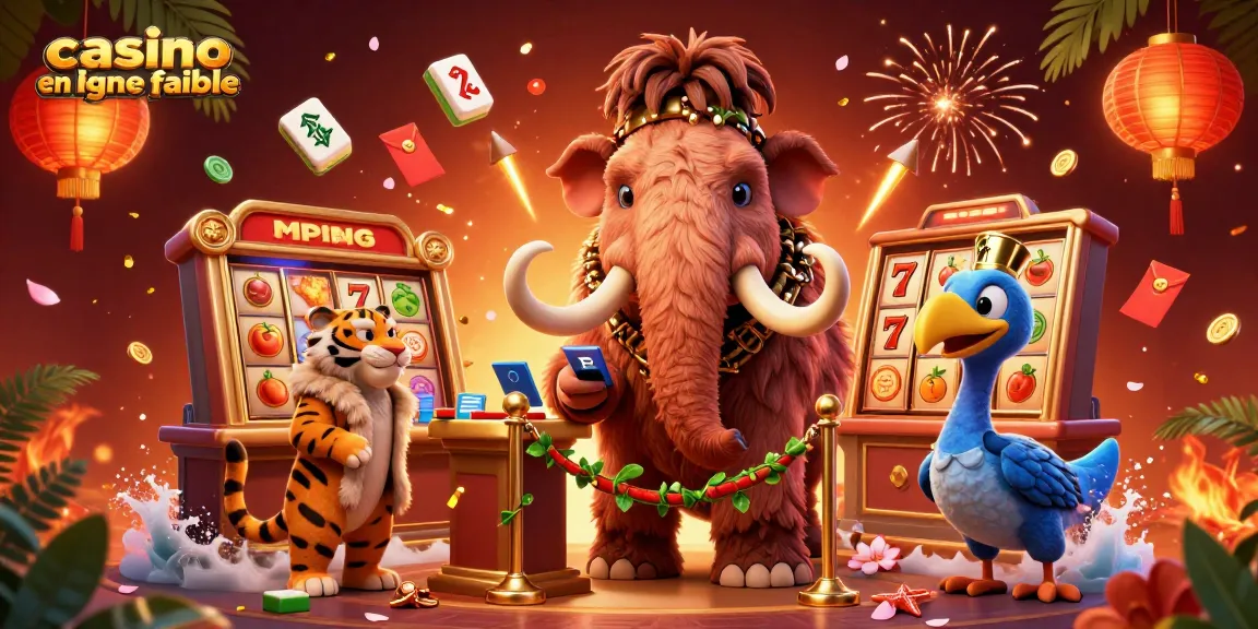 Jouer au casino en ligne fiable avec un bouncer mammouth et un invité VIP dans un cadre dynamique.
