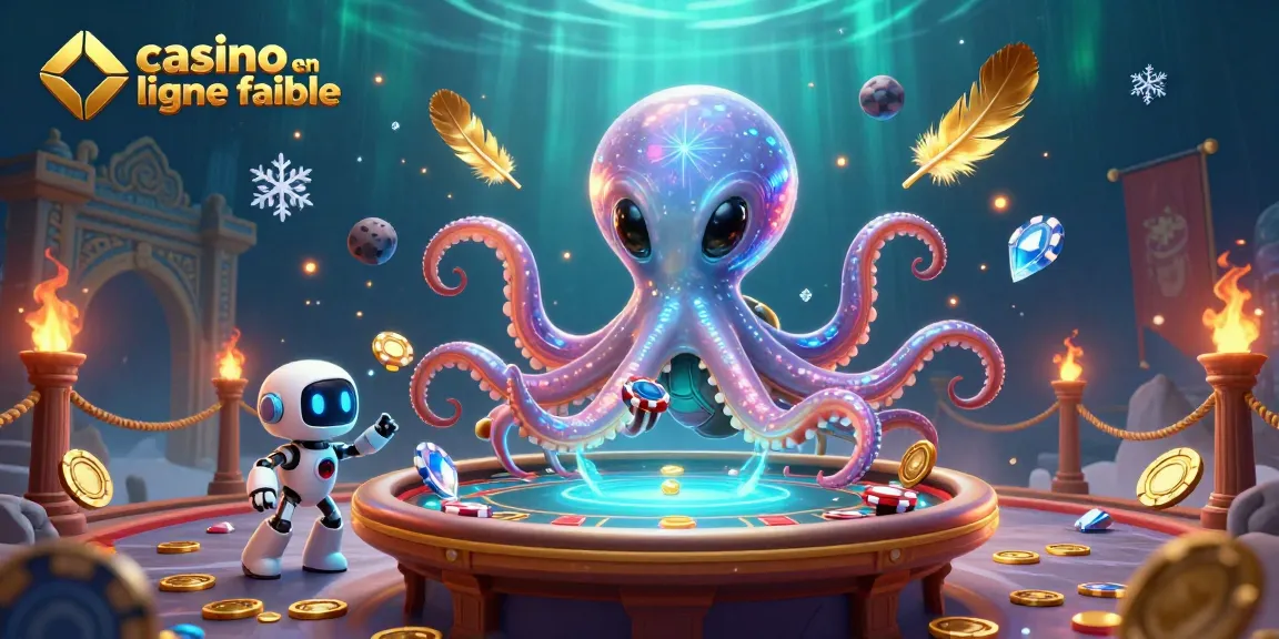 Jouer dans un casino en ligne fiable avec des aliens et des jetons de poker animés.