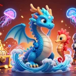 Plongez dans l'univers des jeux avec ce casino en ligne, où un dragon majestueux et un héros hippocampe rencontrent les machines à sous.