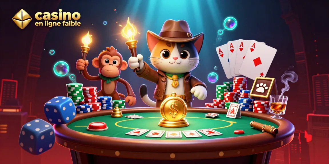 Illustration d'un chat explorateur découvrant un artefact de casino en ligne fiable avec des éléments joueurs.