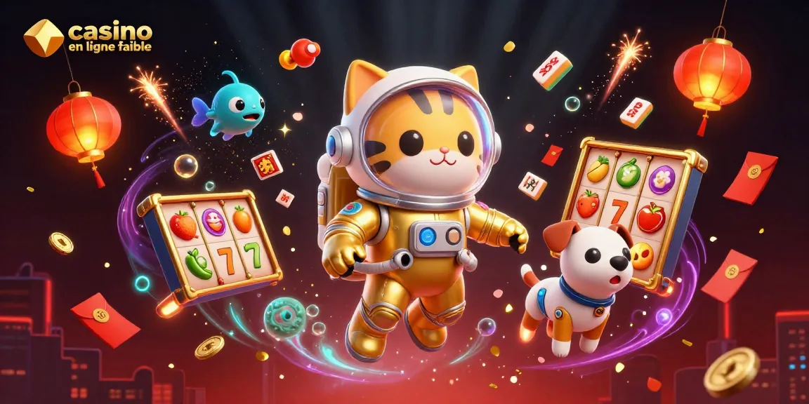 Profitez de jeux passionnants sur un casino en ligne fiable avec une illustration 3D colorée fascinante.