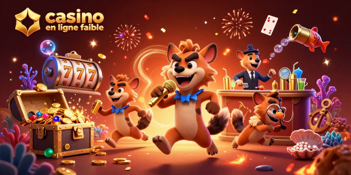 Des hyènes au casino en ligne fiable racontent des blagues et mixent des boissons dans une scène festive.