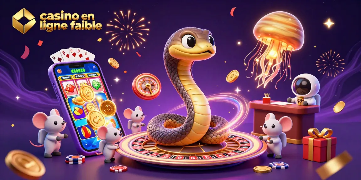 Jouez sans risque avec un casino en ligne fiable, découvrez une scène de jeu dynamique avec des personnages d'illustration 3D.