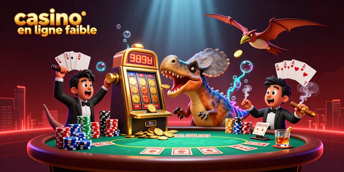 Machine à sous bruyante et pachycéphalosaure au casino en ligne fiable, une scène animée captivante.