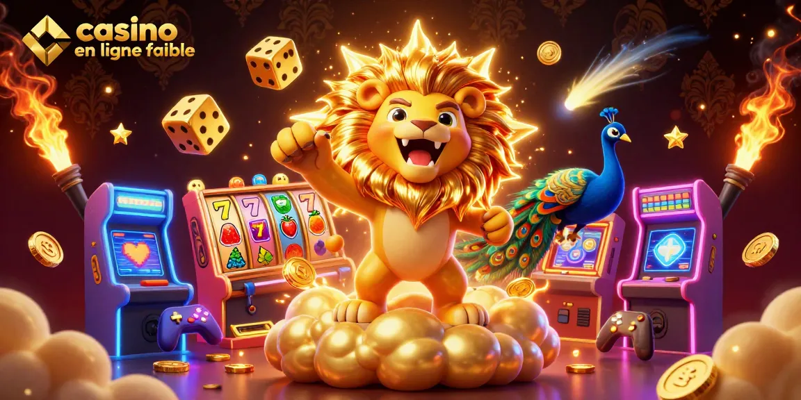 Jouez au casino en ligne fiable avec une illustration dynamique de machines à sous et des éléments de jeu captivants.