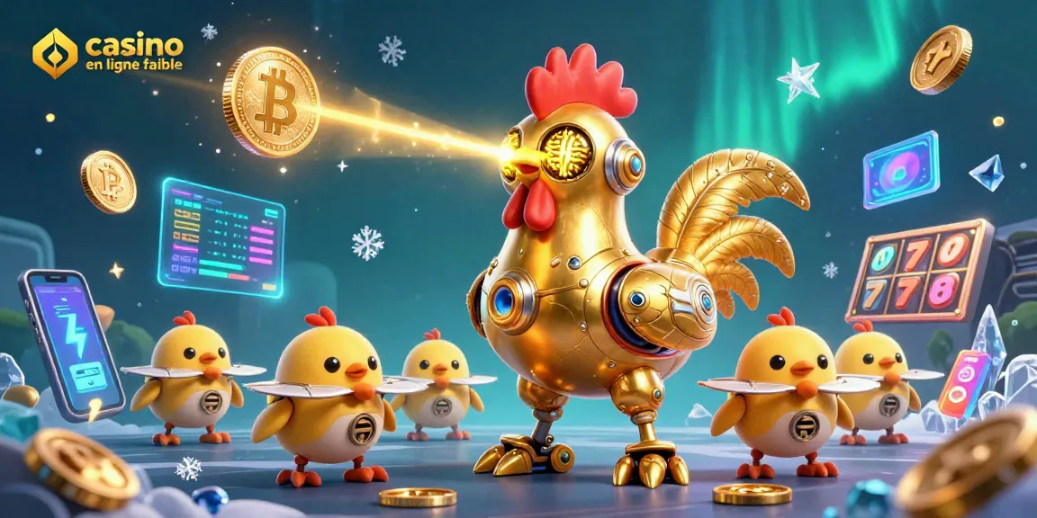 Jouez avec des machines à sous dans un casino en ligne fiable, entouré de crypto-monnaies illuminées.