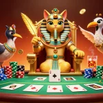 Découvrez les crypto casinos avec le pharaon chat et des éléments de poker dans un univers captivant.