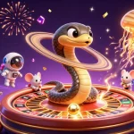 Jouez sur un casino en ligne fiable et profitez d'une scène fantastique d'astronautes et de jeux de casino.