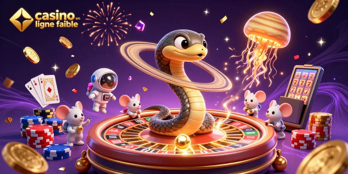 Jouez sur un casino en ligne fiable et profitez d'une scène fantastique d'astronautes et de jeux de casino.